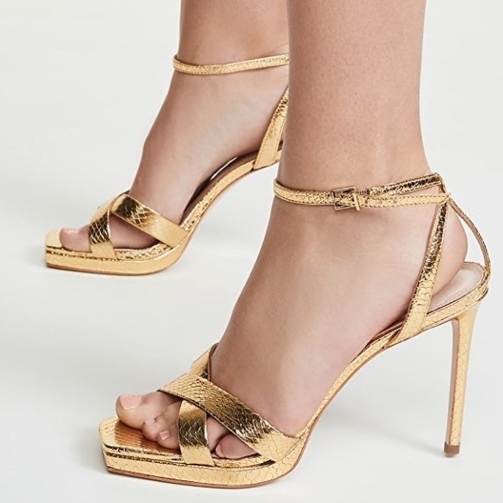 Schutz Ava Rose Square Reptile Print